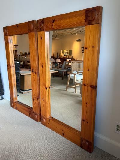 TWO FRENCH OAK MIRRORS