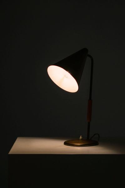 Table Lamp in Brass and Lacquer 1950s