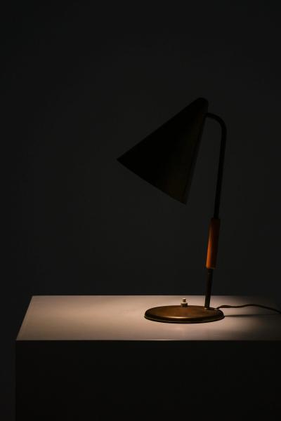 Table Lamp in Brass and Lacquer 1950s