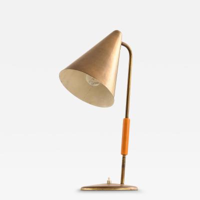 Table Lamp in Brass and Lacquer 1950s