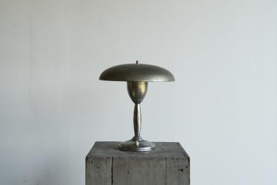 Table Lamp in Patinated and Chrome Plated Brass 1950s