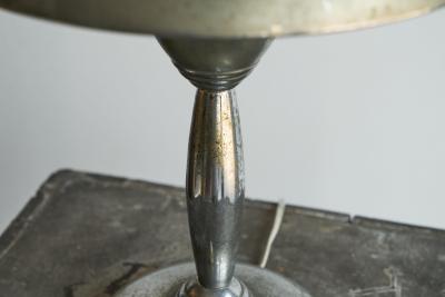 Table Lamp in Patinated and Chrome Plated Brass 1950s