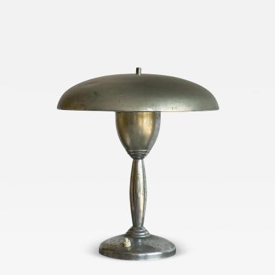 Table Lamp in Patinated and Chrome Plated Brass 1950s