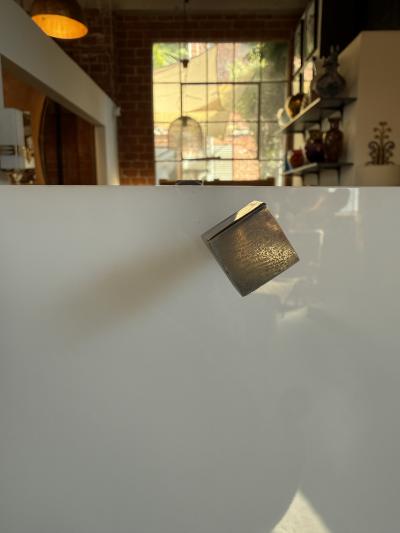 Table Lamp with Blue Murano Glass Base and Acrylic Shade 1970s