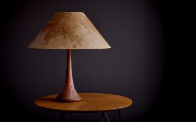 Table Lamp with Paper Shade by Marianne Koplin Germany 1970s