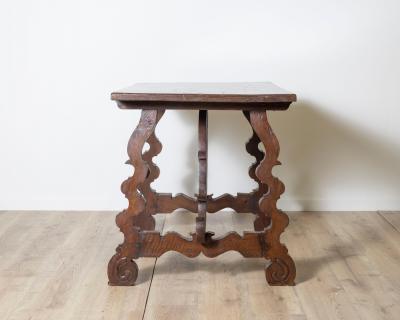 Table With Lyre Legs In Solid Walnut