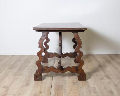 Table With Lyre Legs In Solid Walnut