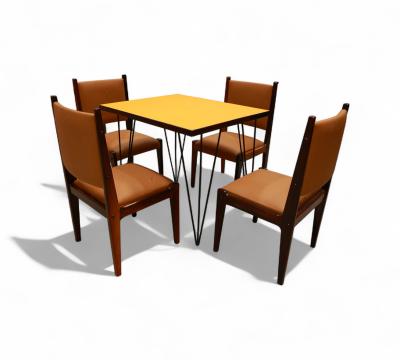 Table in Hardwood Iron Unknown 1950s Lot 510