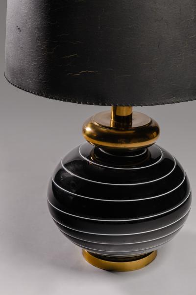 Table lamp in black Murano glass Italy late 1970s