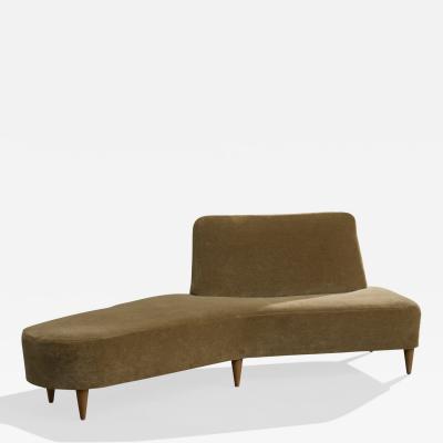 Taichiro Nakai Sofa with Mohair and Wood Italy 1950s