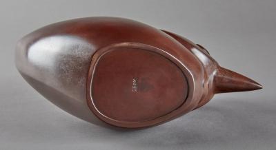 Taisho Bronze Flower Container