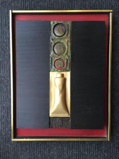 Taisuke Hamada Taisuke Hamada Abstract Collage Painting Titled Every Night 