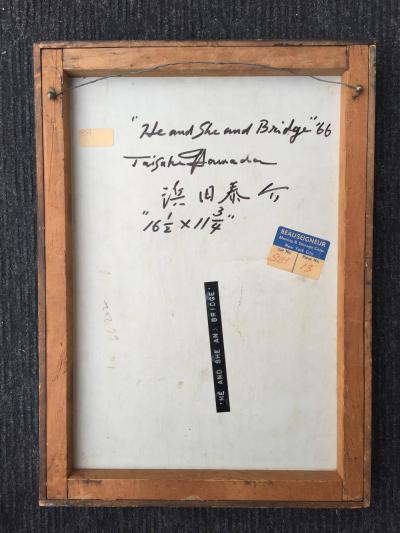 Taisuke Hamada Taisuke Hamada Painting Collage Titled He and She and Bridge 