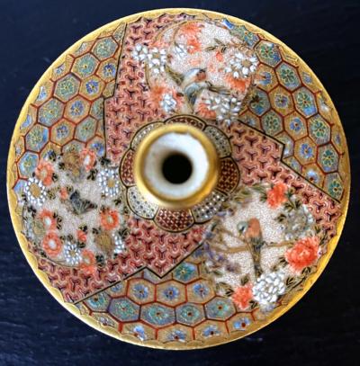 Taizan Yohei Fine and Rare Miniature Satsuma Vase by Taizan Yohei