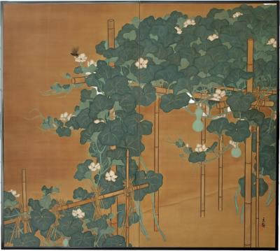 Takami K ho Flowering Gourds and Insect 1920s