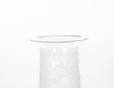 Tall Antique Signed Saint Louis Cut Crystal Lustres Candlestick with Shade