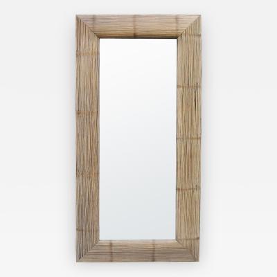 Tall Bamboo Modernist Mirror