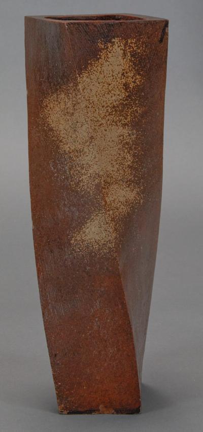 Tall Bizen Twisted Vase