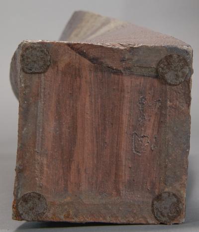 Tall Bizen Twisted Vase