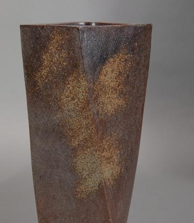 Tall Bizen Twisted Vase