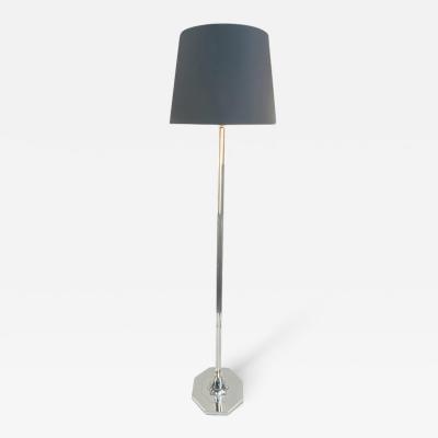 Tall Chrome French Art Deco Floor Lamp