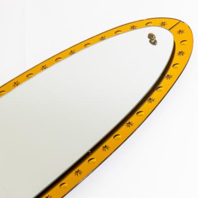 Tall Crystal Arte Modernist Wall Mirror