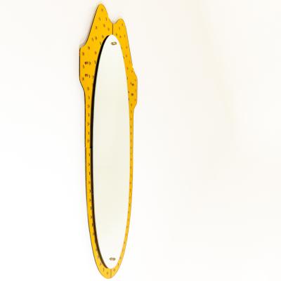 Tall Crystal Arte Modernist Wall Mirror