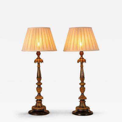 Tall Fluted Italian Lamps
