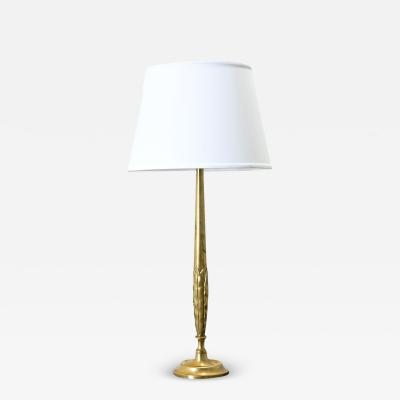 Tall French Solid Brass Table Lamp