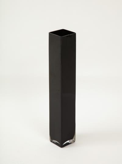 Tall Geometric Etched Glass Vase