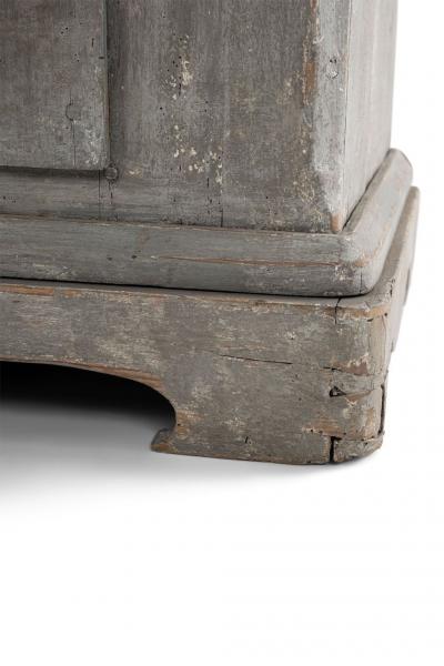 Tall Gray Painted Swedish Buffet