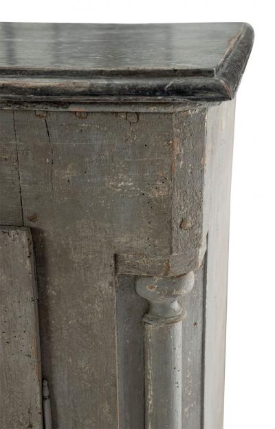 Tall Gray Painted Swedish Buffet