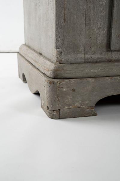 Tall Gray Painted Swedish Buffet