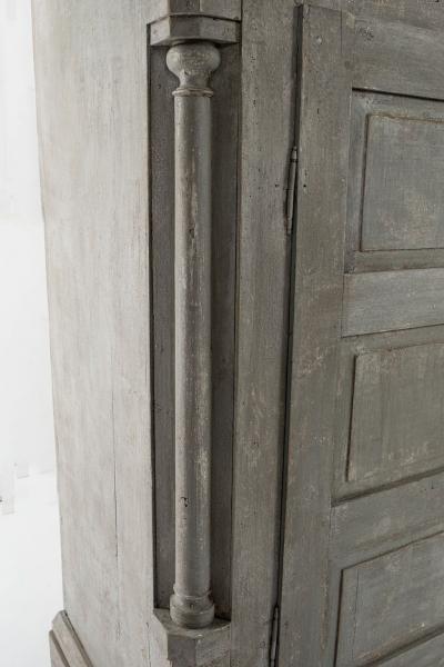 Tall Gray Painted Swedish Buffet