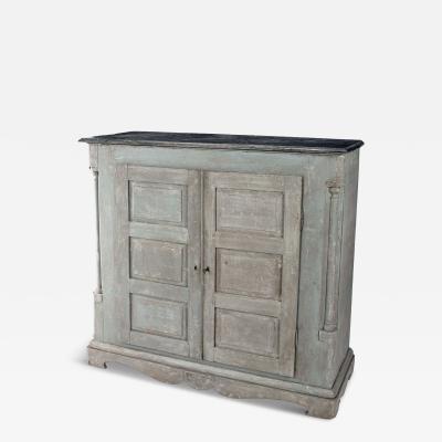 Tall Gray Painted Swedish Buffet