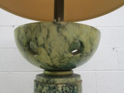 Tall Green Italian Marble Lamp