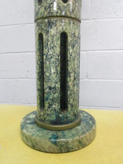 Tall Green Italian Marble Lamp