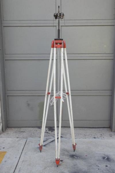 Tall Industrial Surveyor Tripod Floor Lamp