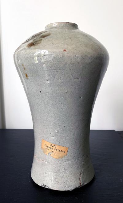 Tall Korean Ceramic Storage Jar Joseon Dynasty