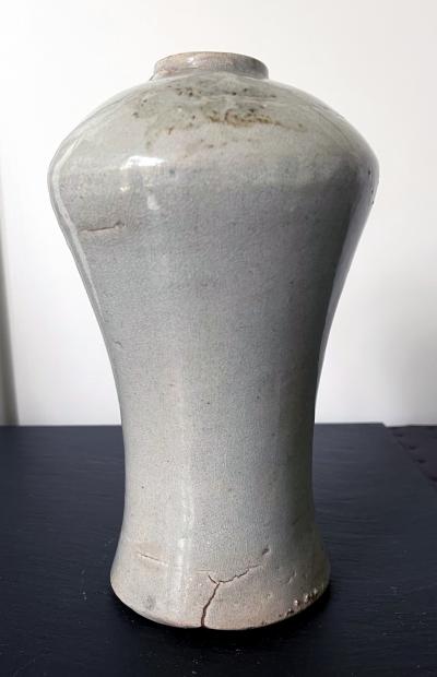 Tall Korean Ceramic Storage Jar Joseon Dynasty