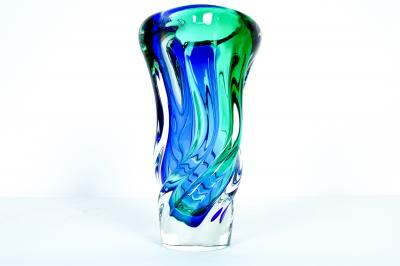 Tall Mid Century Modern Murano Glass Vase Piece