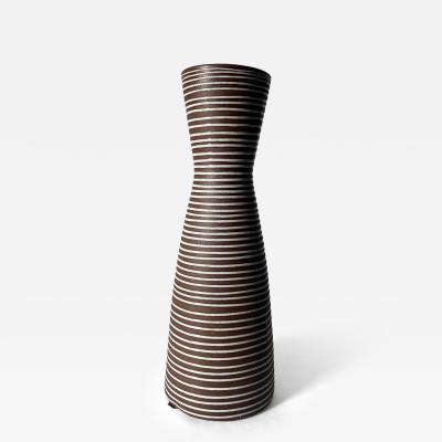 Tall Mid Century Painted Vase