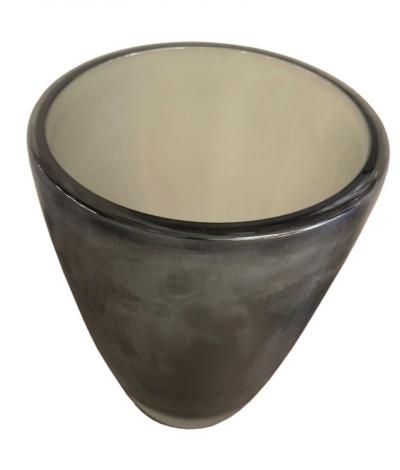 Tall Murano Smoke Glass Vase