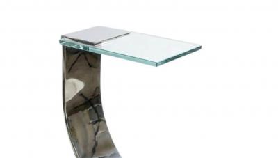 Tall Nickel Plated Z Side Table