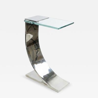 Tall Nickel Plated Z Side Table