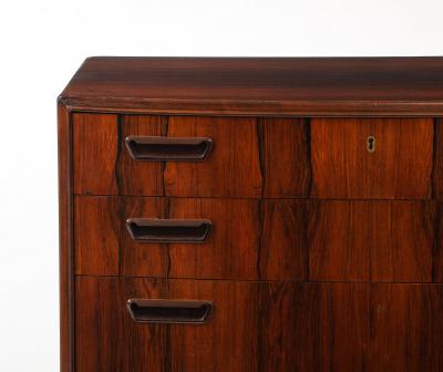 Tall Rosewood Bowfront Chest