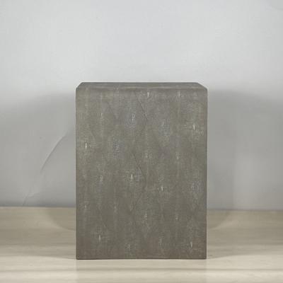 Tall Shagreen Art Deco Side Table in the Style of Jean Michel Frank