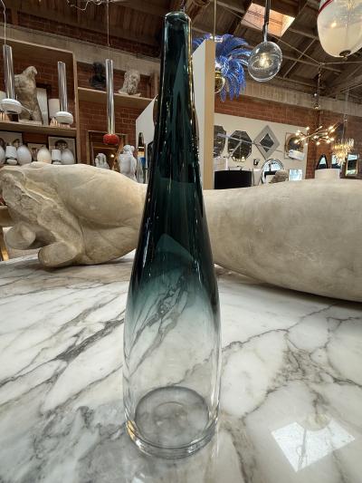 Tall Smoky Murano Glass Vase