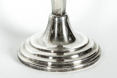 Tall Vintage Silver Plate Pair Vases