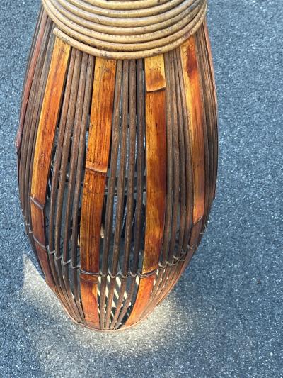 Tall Woven 1970s Floor Vase